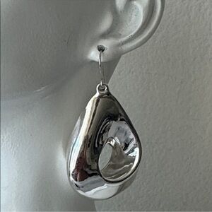 E&L Israel Twist Sterling Silver Electroform Teardrop